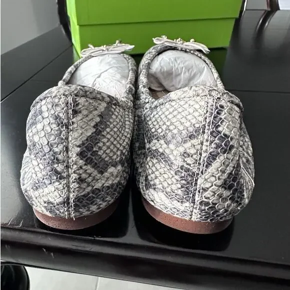 Sam Edelman Felicia Roccia Leather Snakeskin Ballet Flats Women's Size 7.5 $120 - Picture 3 of 6